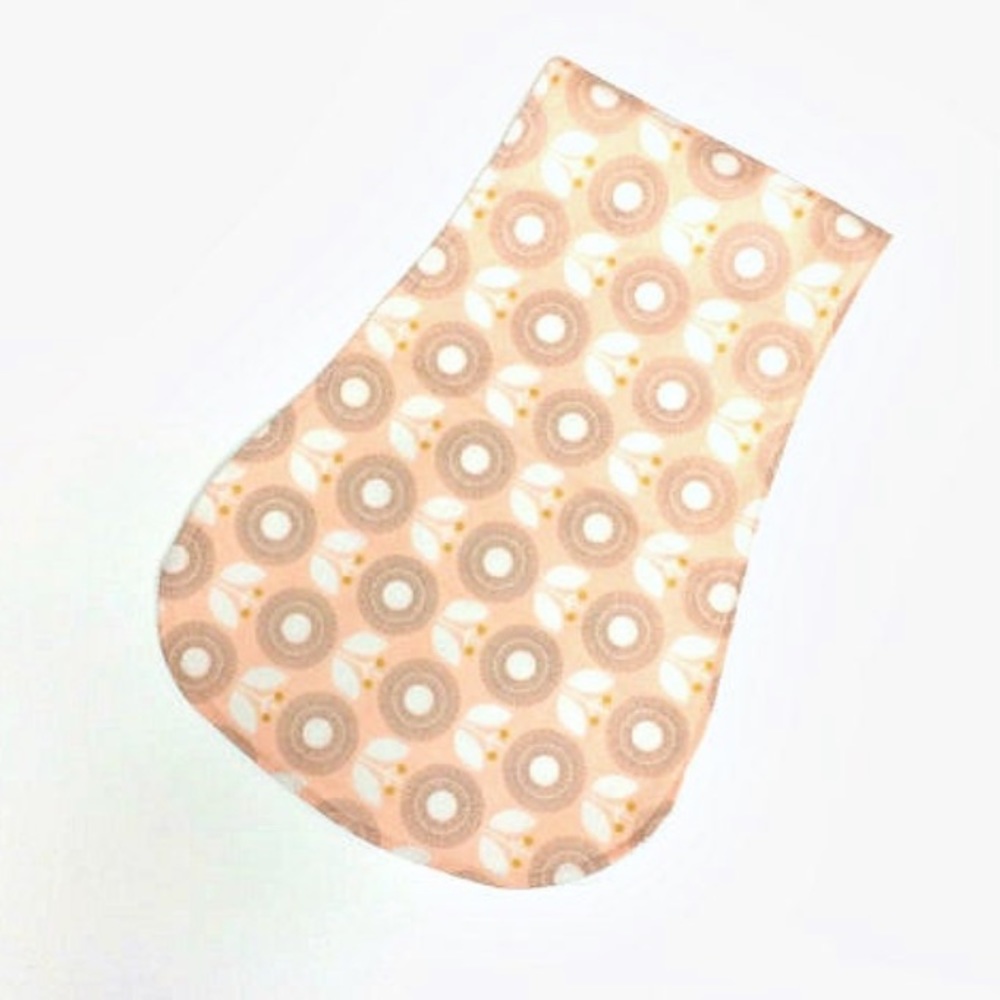 🏝 Peach floral baby burp cloth burping cloth